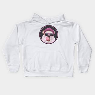Cool Bulldog in Pink Shades! Especially for Bulldog owners! Kids Hoodie